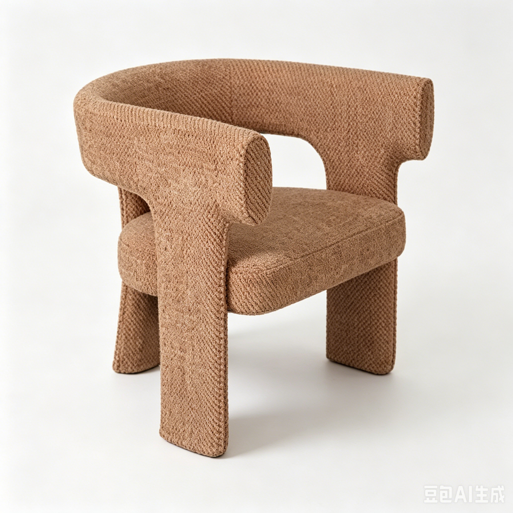 `KOSA 09 Low-Profile Lounge Chair-Rust Woven Fabric`
