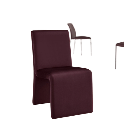 Kirkasa Koto C Series Modern Single Armless Velvet Upholstered Eco-friendly Dining Chair