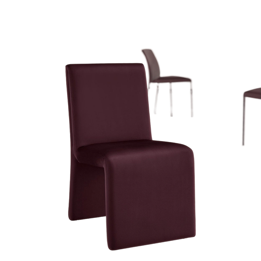 Kirkasa Koto C Series Modern Single Armless Velvet Upholstered Eco-friendly Dining Chair